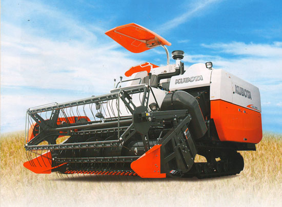 Máy gặt đập liên hợp Kubota DC70 và máy gặt mini K120