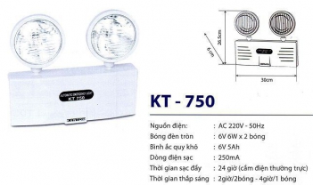 Đèn khẩn cấp KT-750 Kentom - Nấu ăn ngon